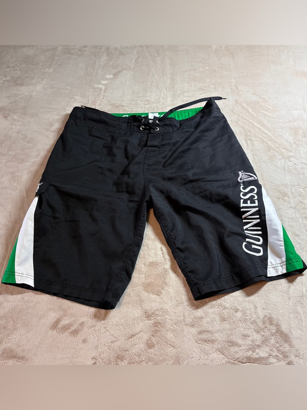 GUINNESS Beer Board Shorts Mens Size X-Large Lined Swim Trunks Summer Beach